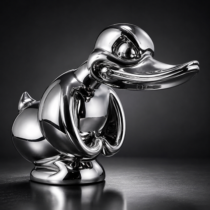 Chrome Angry Duck Hood Ornament – Car & Desk Decor