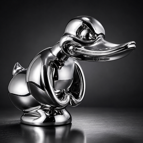 Chrome Angry Duck Hood Ornament – Car & Desk Decor