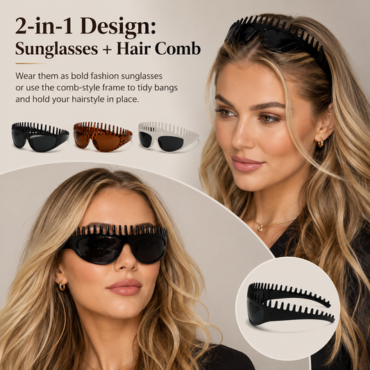 🪮 Spiky Jagged Frame Y2K Retro Oval Sunglasses🕶️