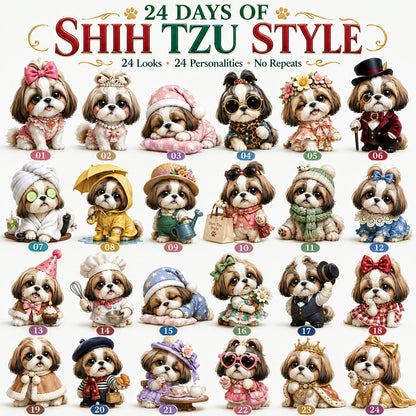 24 Days of Shih Tzu Style Advent Calendar – 24 Unique Collectibles