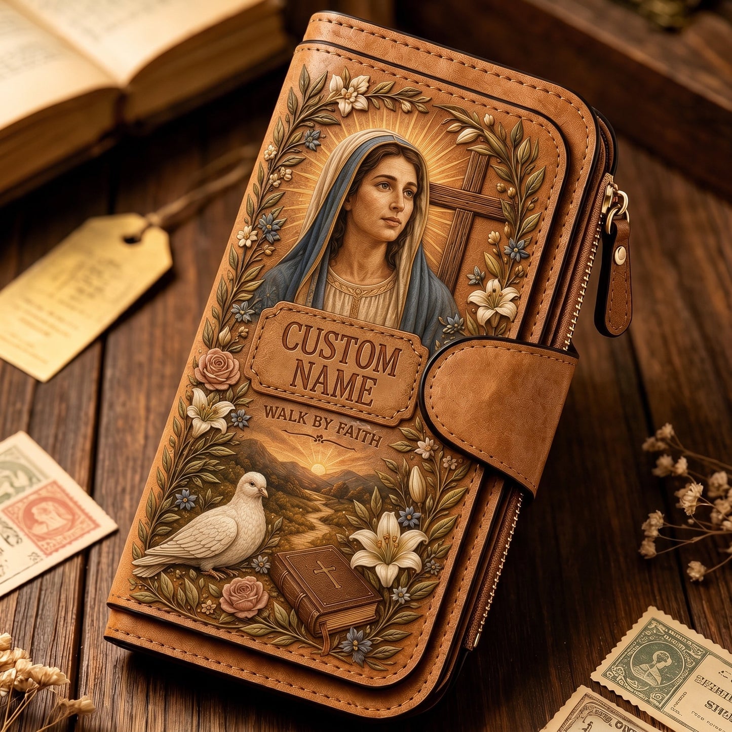 ✝️ Personalized Faith Embossed Wallet