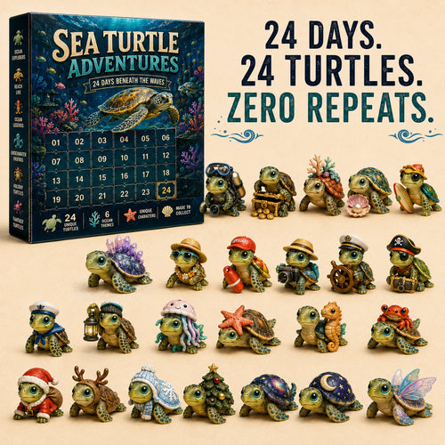 🐢Sea Turtle Adventures Advent Calendar – 24 Unique Ocean Turtle Collectibles