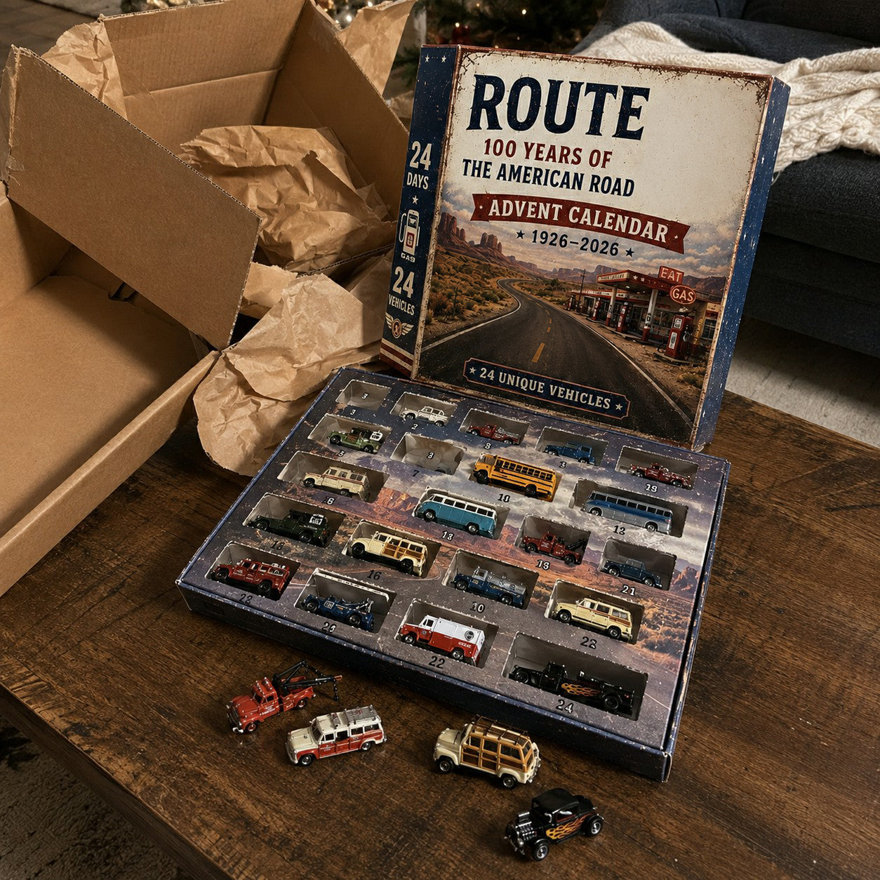 Route 66 Centennial Advent Calendar – 24 Days of American Road Legends | 1926–2026 Collector’s Edition