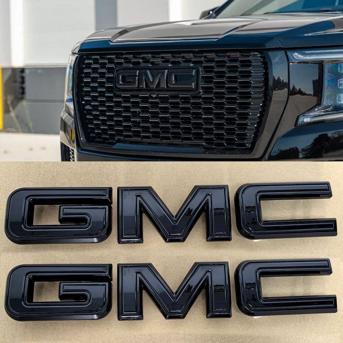 New GMC Grille & Tailgate Emblem Replacement Badge Fits 19-26 Sierra