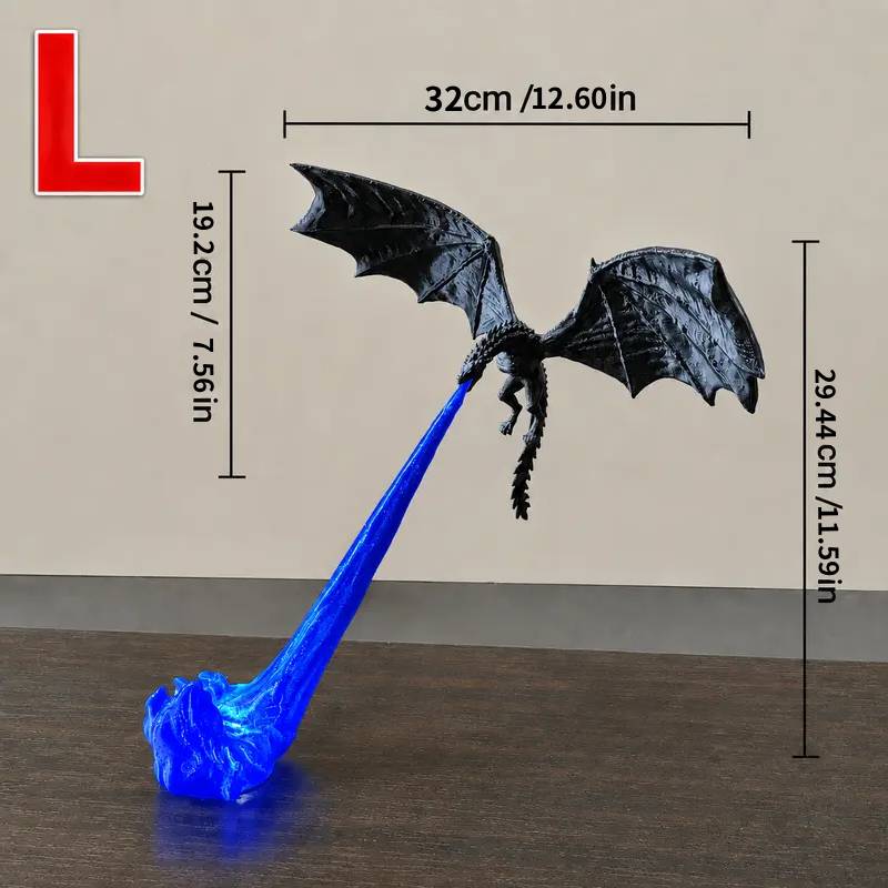 🔥 HOT SALE 🐉| 3D Fire-Breathing Dragon LED Display – Fantasy Bookshelf Decor with Glowing Flame