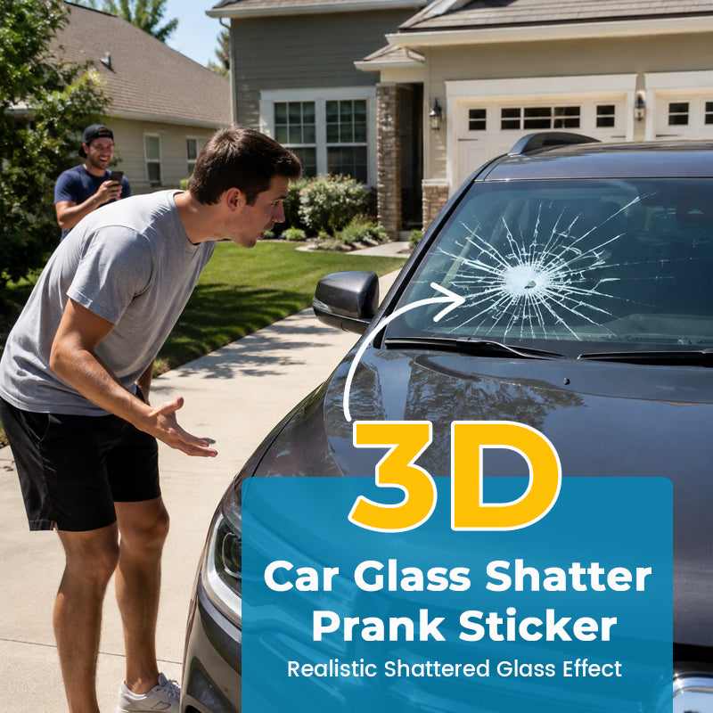 💥 3D Car Window Shatter Prank Decal