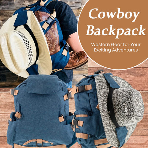 Western Cowboy Backpack – Hat & Boot Carry Design