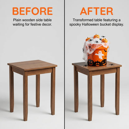 🔥HOT SALE🔥🎃Halloween Trick or Treat Candy Buckets with Sturdy Handle - Classic Home Depot Orange Ghost Pumpkin Bat Trick-or-Treat Pails - Durable Reusable Plastic Bucket Container for Kids Party Favors & Seasonal Decor🍬