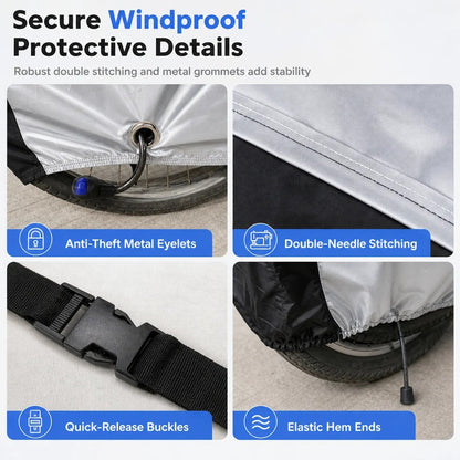 🔥 49% Off | Waterproof Bike Cover for 1–2 Bikes – Windproof Outdoor Protection 🚲