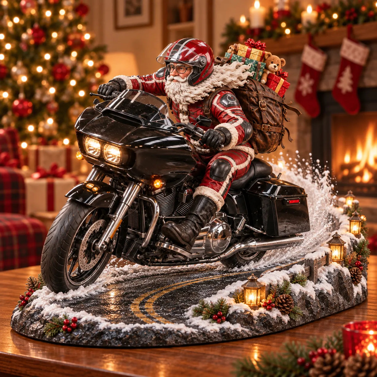 🏍️🎅 Santa’s Ride Home – Christmas Motorcycle Keepsake Collection💨