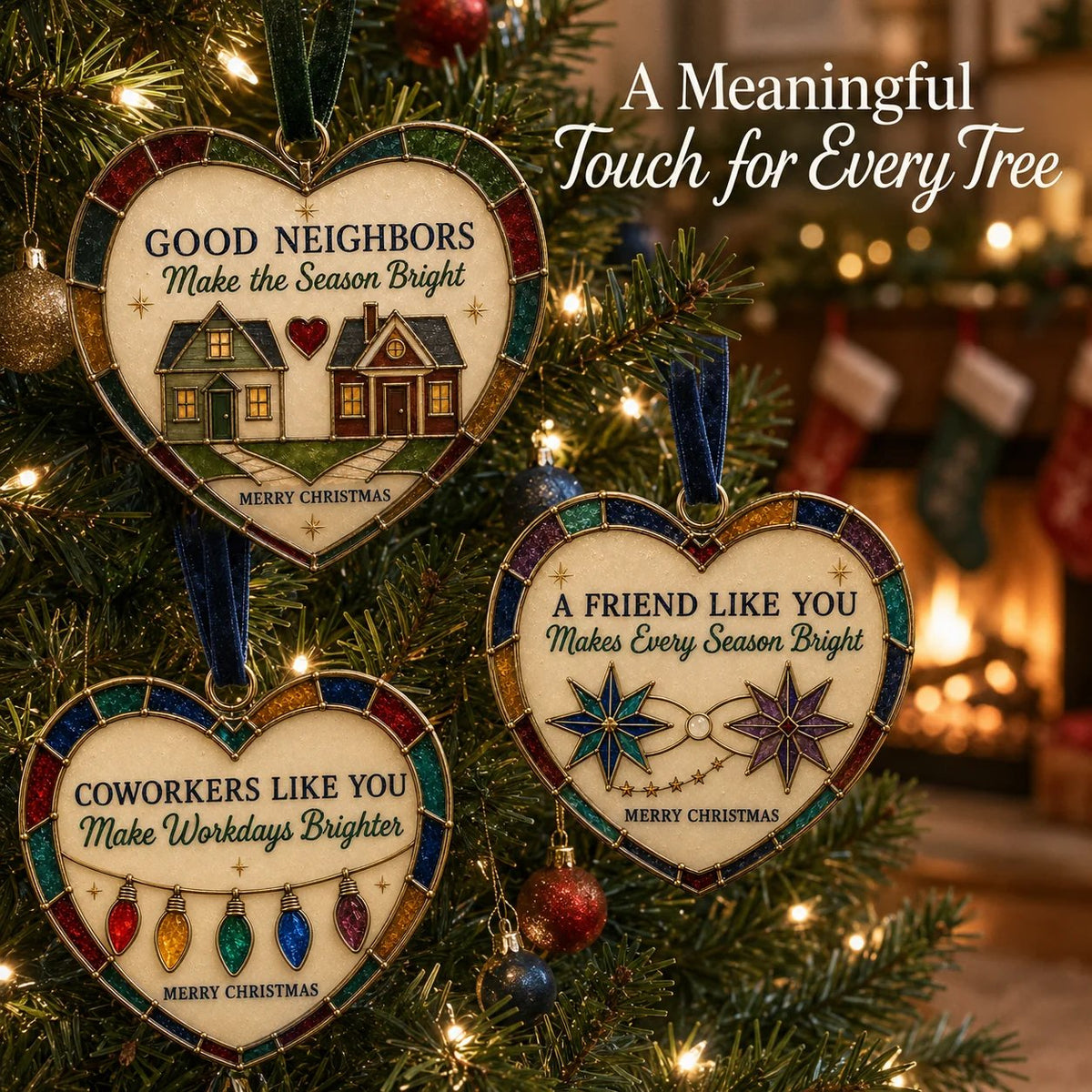 🎄 Handcrafted Stained Glass Christmas Ornaments – Meaningful Keepsakes Made to Be Cherished ❤️
