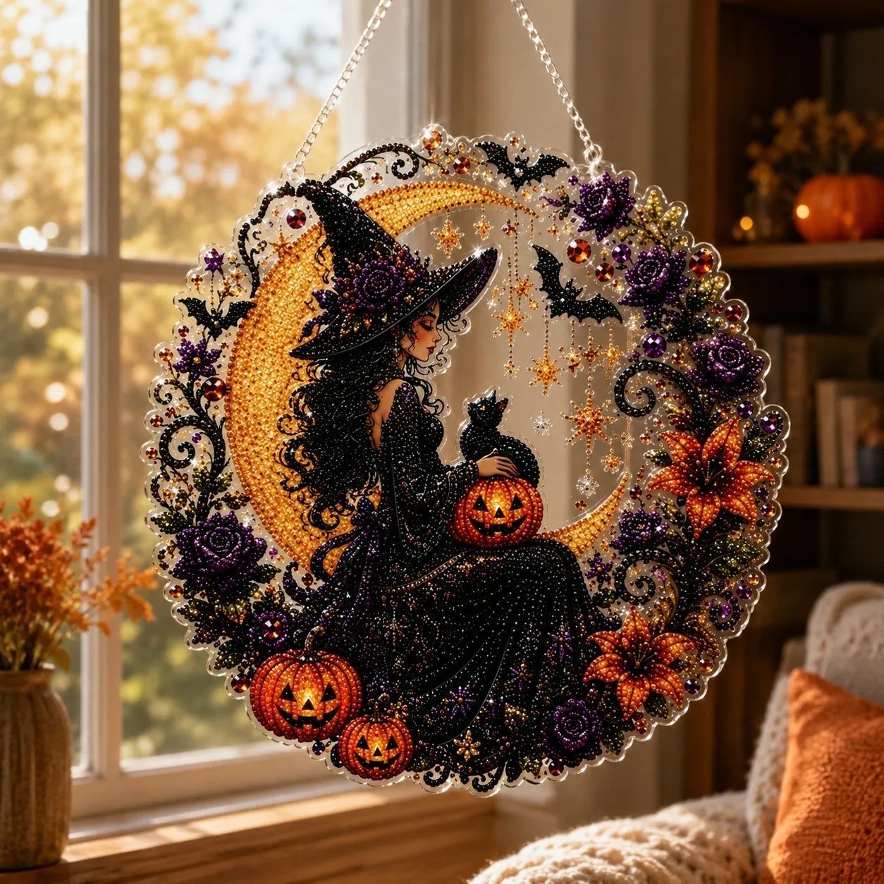 🔥 Last Day 49% OFF - 🎃Halloween Pearl Art DIY Hanging Ornament Kit