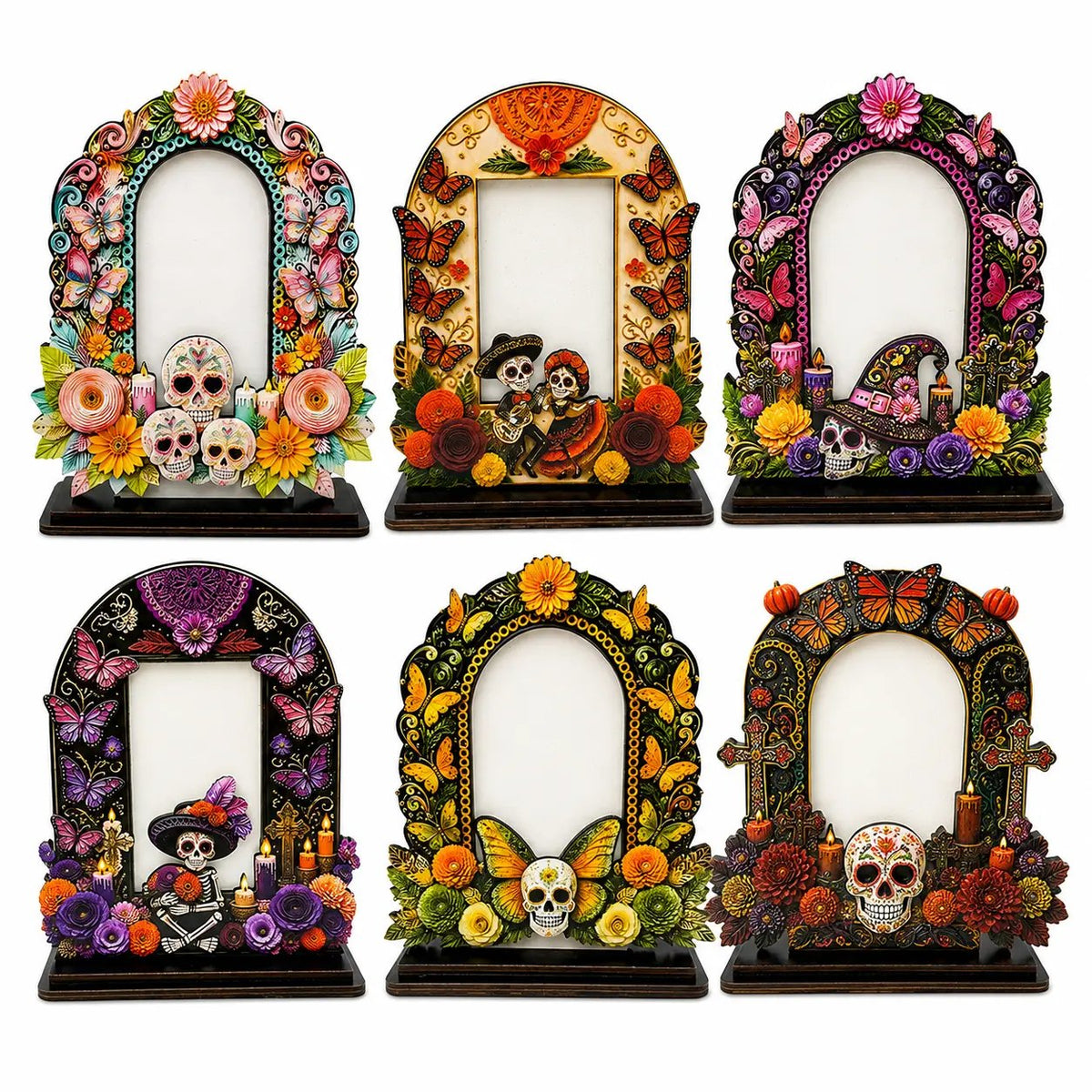 Día de Muertos Memorial Photo Frames – 6 Wooden Designs