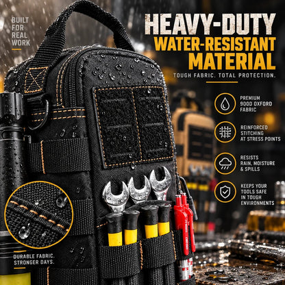 🔧 Waterproof Multi-Pocket Work Tote – Oxford Heavy-Duty Bag, Comfortable Shoulder Strap, Ideal for Trades & Professionals