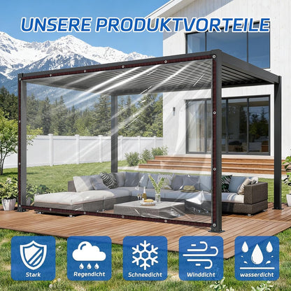 ⏰Limited Stock 60% OFF🌞💦🌊 Transparent Outdoor Protection System—Outdoor Cover with Metal Grommets💧