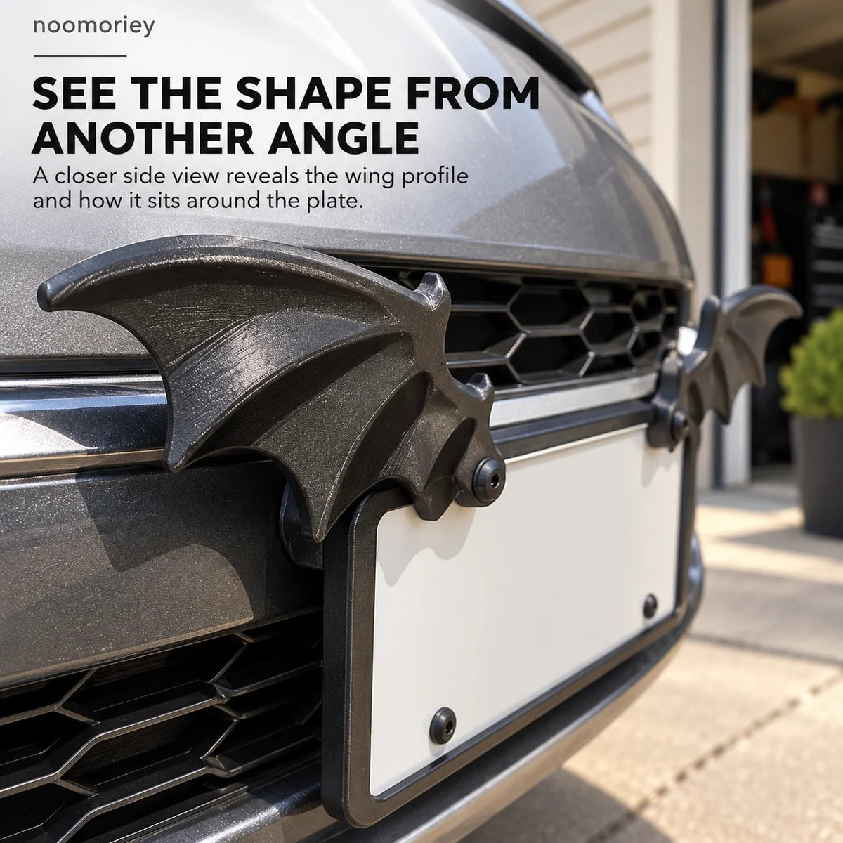 🦇 Midnight Wings – Bat Wing License Plate Decorations