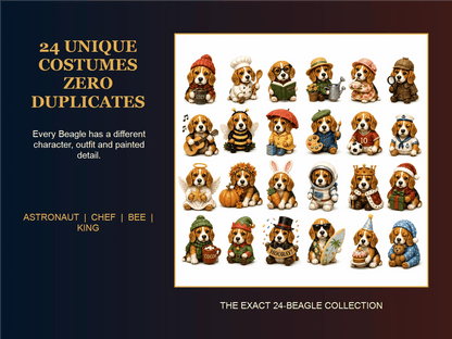 Beagle Magic Advent Calendar 2026 – 24 Days of Unique Beagle Miniature Collectibles, 24 Cute Holiday