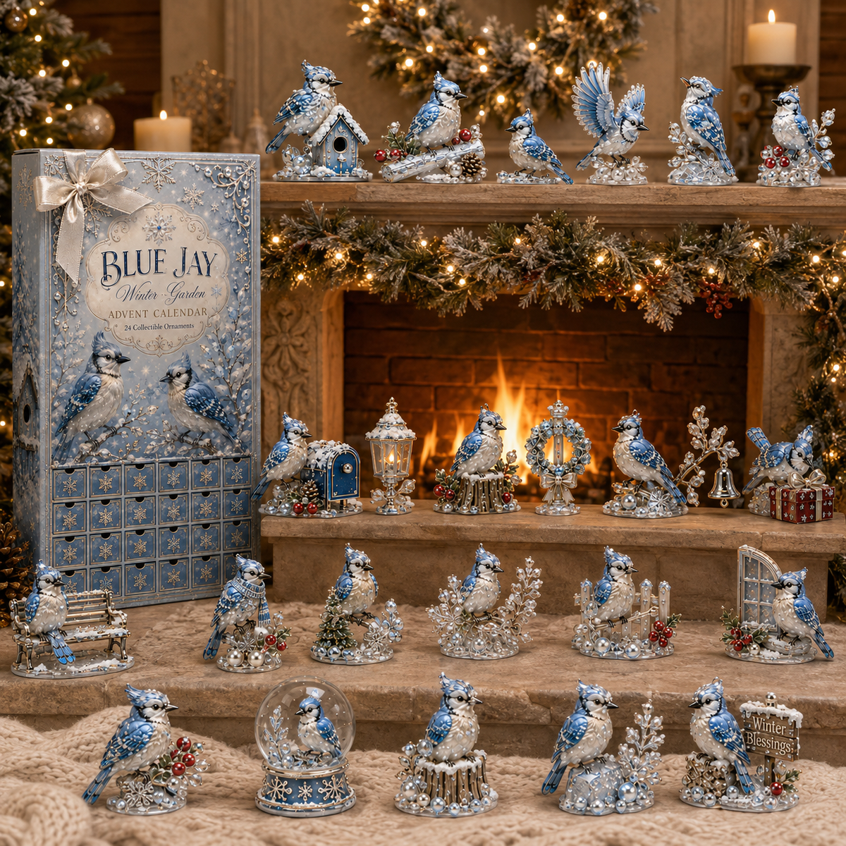Blue Jay 24-Day Advent Calendar – Christmas Countdown Collectible Figurines