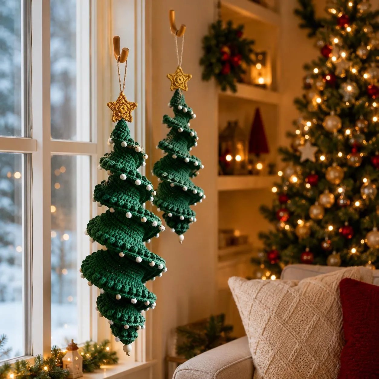 Crochet Christmas Spiral Ornament DIY Kit