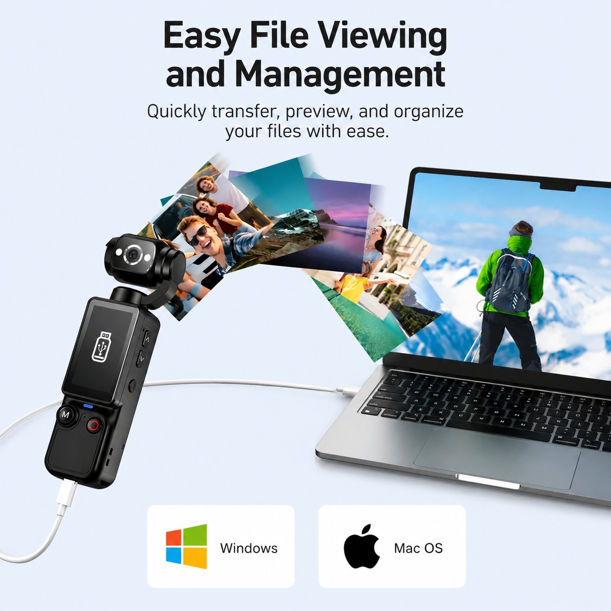 🎥 Upgraded Vlogging Camera – 180° Rotating Lens, Full-Body Video Recorder for Travel, Daily Life & Content Creation
