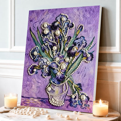 ✨ LAST DAY 49% OFF – Premium Pearl Self-Adhesive Canvas Art Kit | Pre-Printed Oil Canvas with Acrylic Pearl Pieces DIY Elegant 40×50cm Wall Decor 🖼️💎