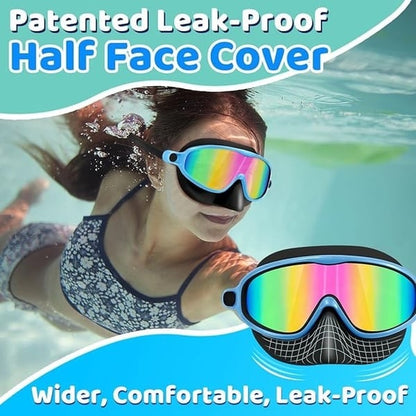 🏊‍♀️ Buy 1 Get 1 Free🏊‍♀️-HD children's large frame waterproof and anti-fog swimming goggles🏊‍♀️