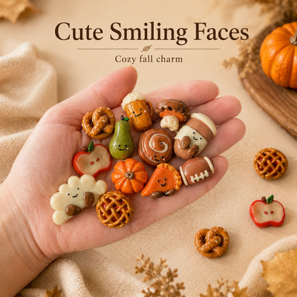Fall Cute Character Polymer Clay Fridge Magnets 🍂🥧