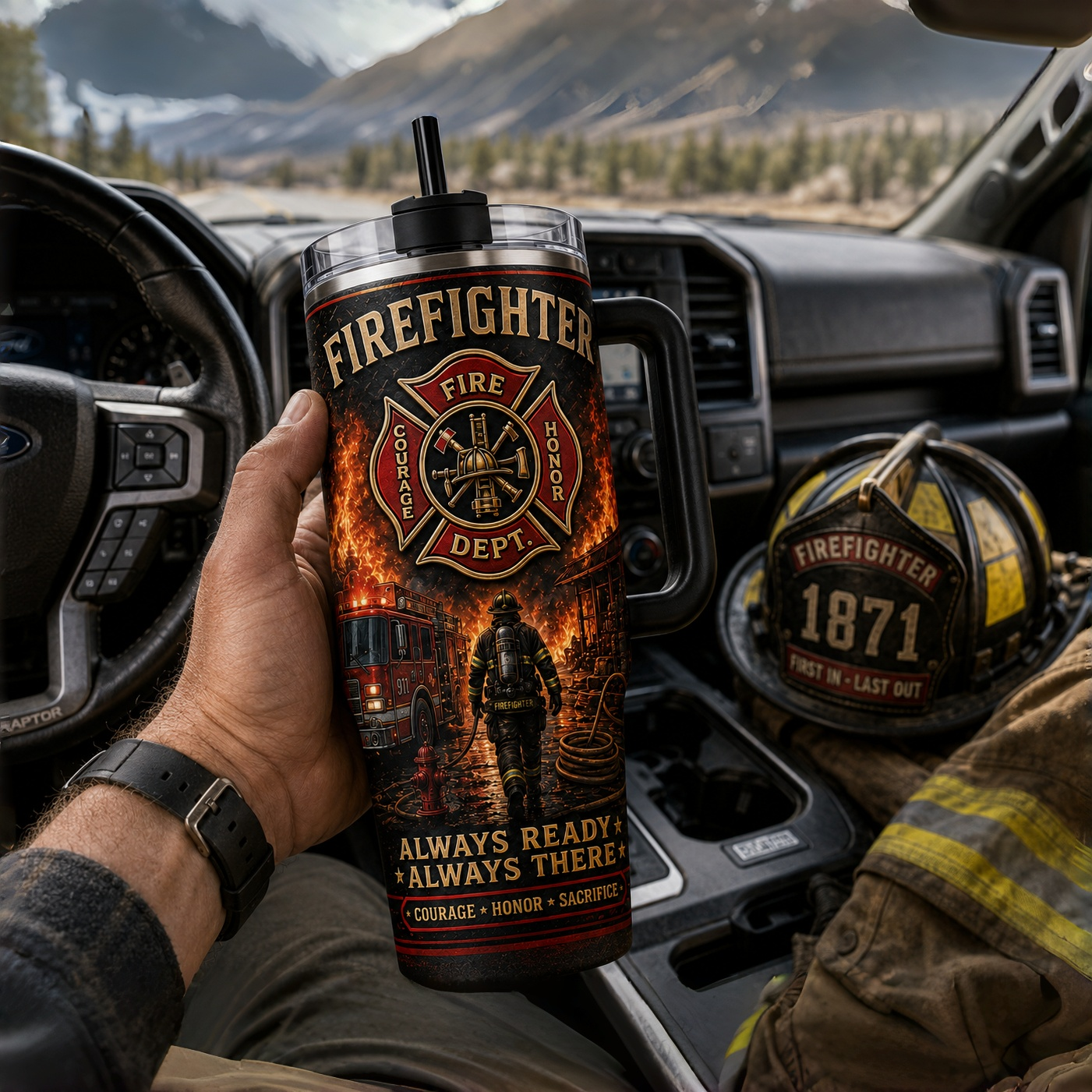 🇺🇸 Last Day Promo: 49% OFF 🔥 Firefighter Courage Honor Sacrifice Stainless Steel Tumbler - ✈️Buy 2 Free Shipping Today!