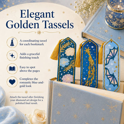🔥LAST DAY 50% OFF-🌌Starlit Romance Diamond Art Bookmark Kit