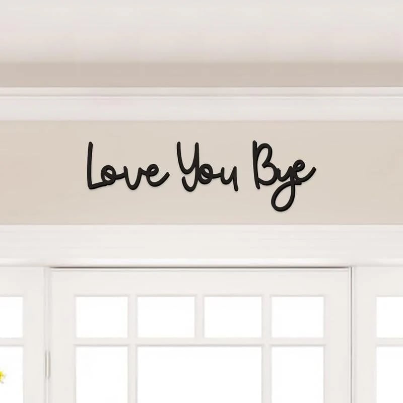 "Love you Bye" ✨Wooden Wall Hanging Sign Decoration - No Wall Damage