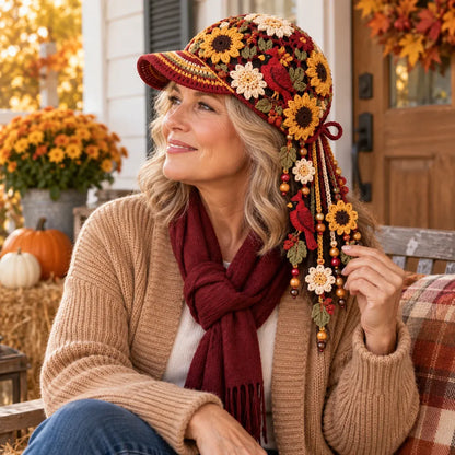 🔥LAST DAY 50% OFF - 🍂 Women’s Handmade Crochet Autumn Baseball Cap