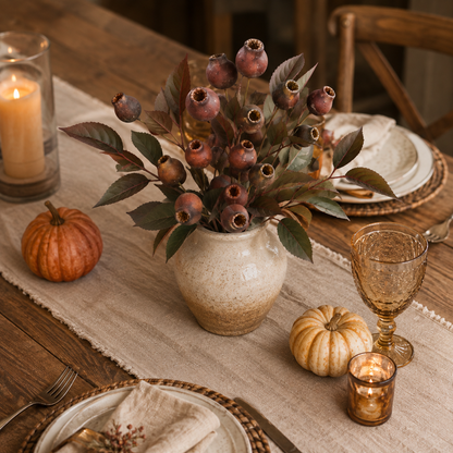 3 Pack Vintage Faux Seed Pod Bouquet – Rustic Seasonal Farmhouse Floral Stems
