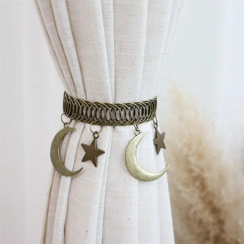 ✨40% OFF🌙Vintage Celestial Star & Moon Curtain Tiebacks (Set of 2)