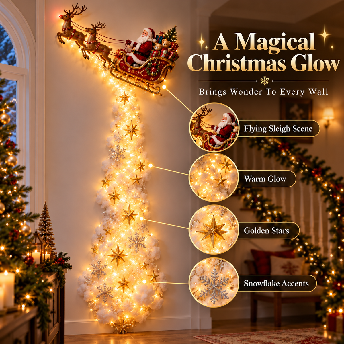 Christmas Magic Trail Wall Light – 10 Festive Designs