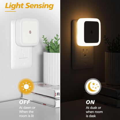 🔥HOT SALE🔥6pcs Night Light, Night Lights Plug into Wall , Nightlight Plug in Night Lights, Dusk to Dawn Night Lamp Led Night Light for Bedroom, Bathroom, Hallway Warm White