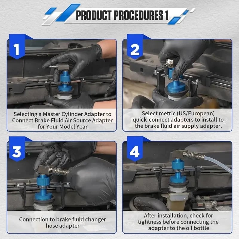 🔩 Universal 58mm Master Cylinder Brake Bleeder Adapter Kit