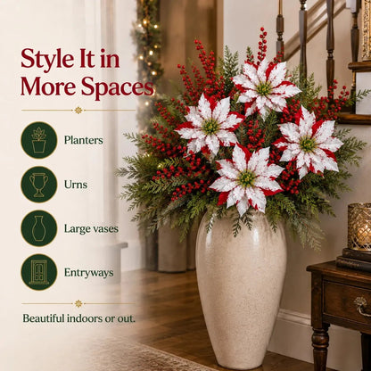 🎉❀Last Day 50% OFF🔥Christmas Poinsettia Planter Inserts