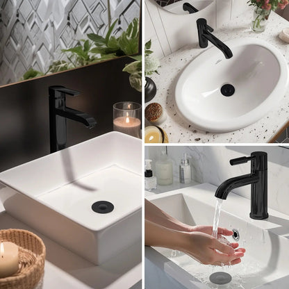 🛁3-in-1 Bathroom Sink Drain Strainer with Hair Catcher & Pop-Up Stopper