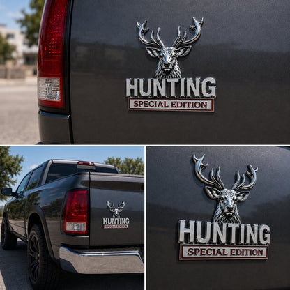 🦌 HUNTING Special Edition Emblem – Premium 3D Metal Car Badge For Hunting Enthusiast