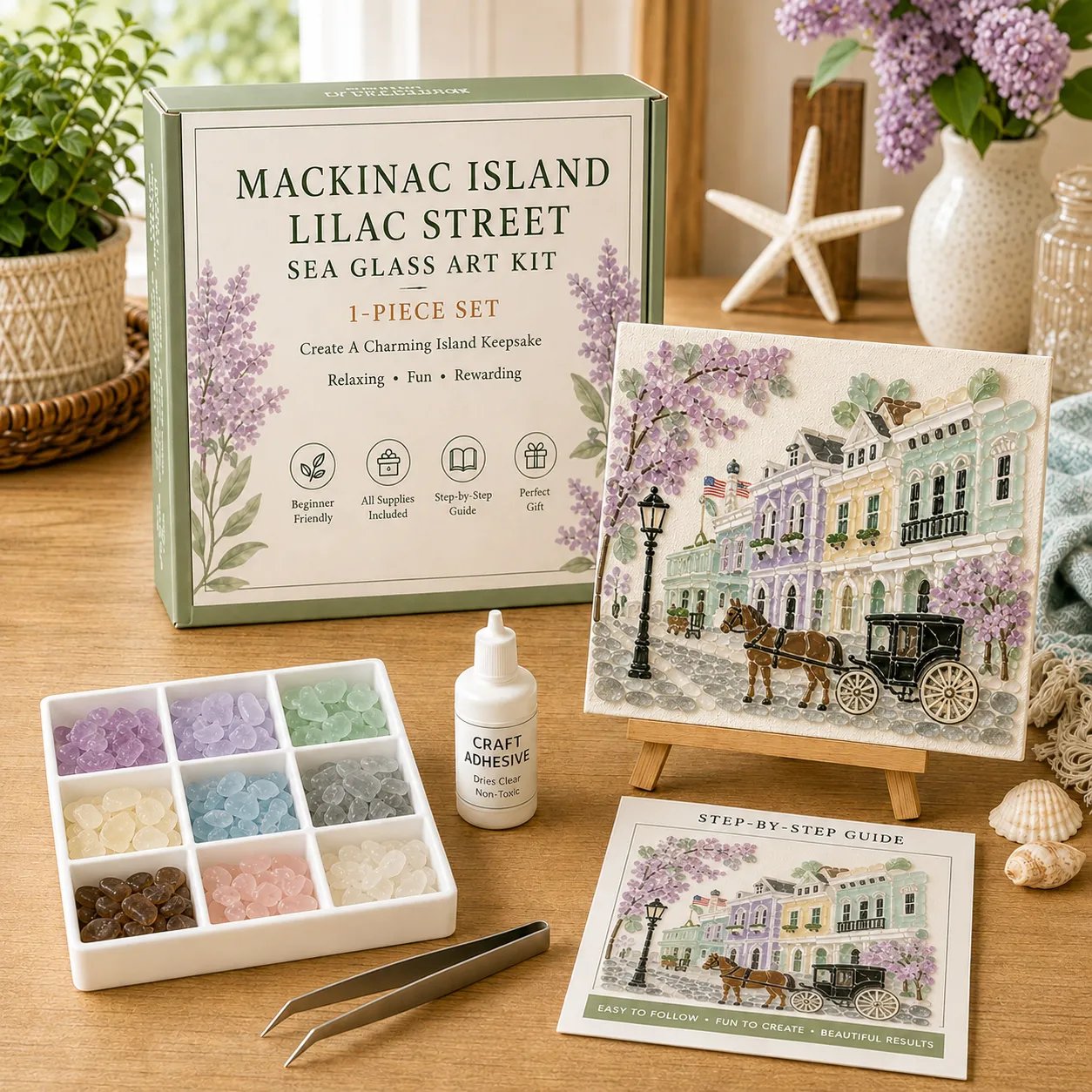 ✨ Timeless American Destinations Sea Glass Art Kit