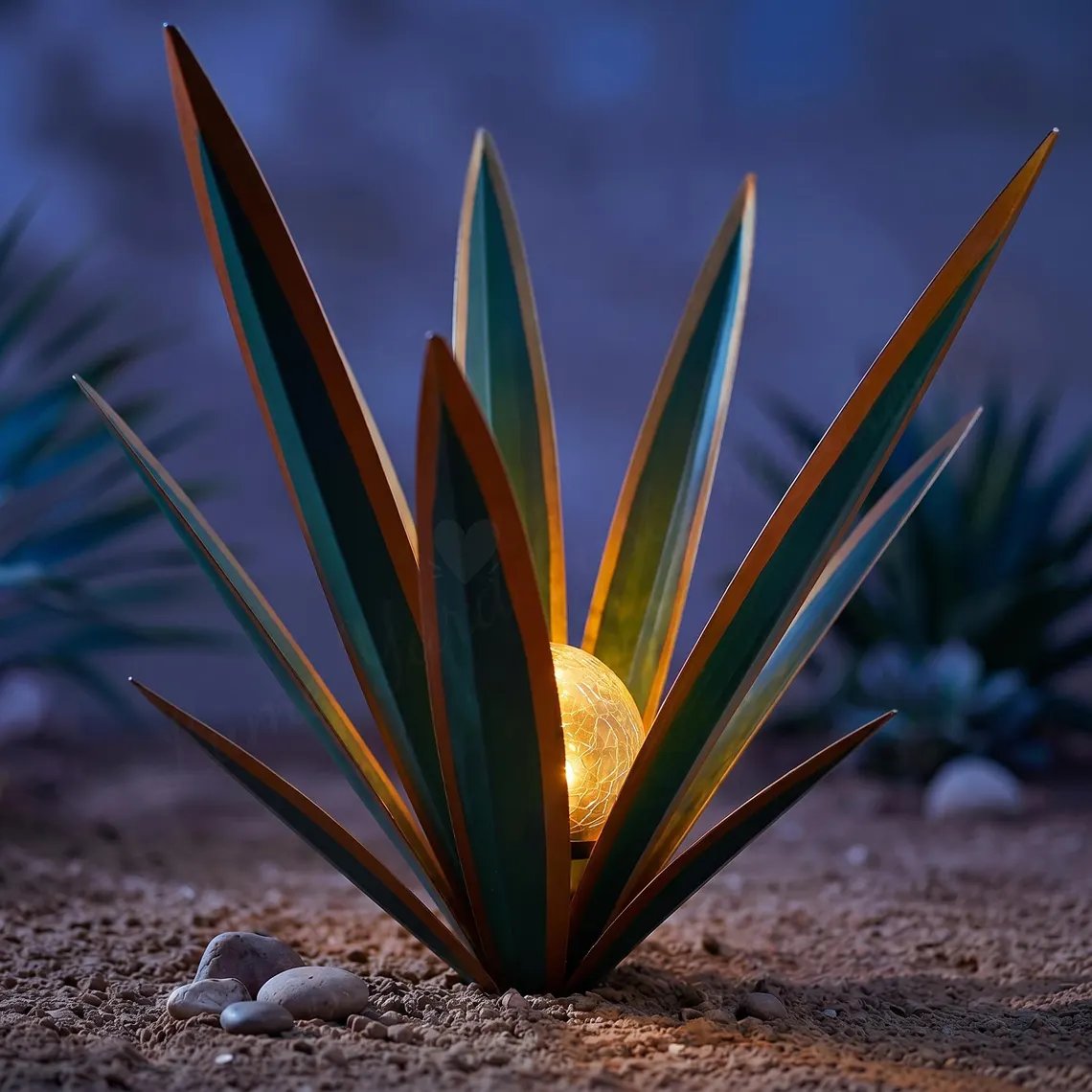 Glowing Solar Agave Garden Light