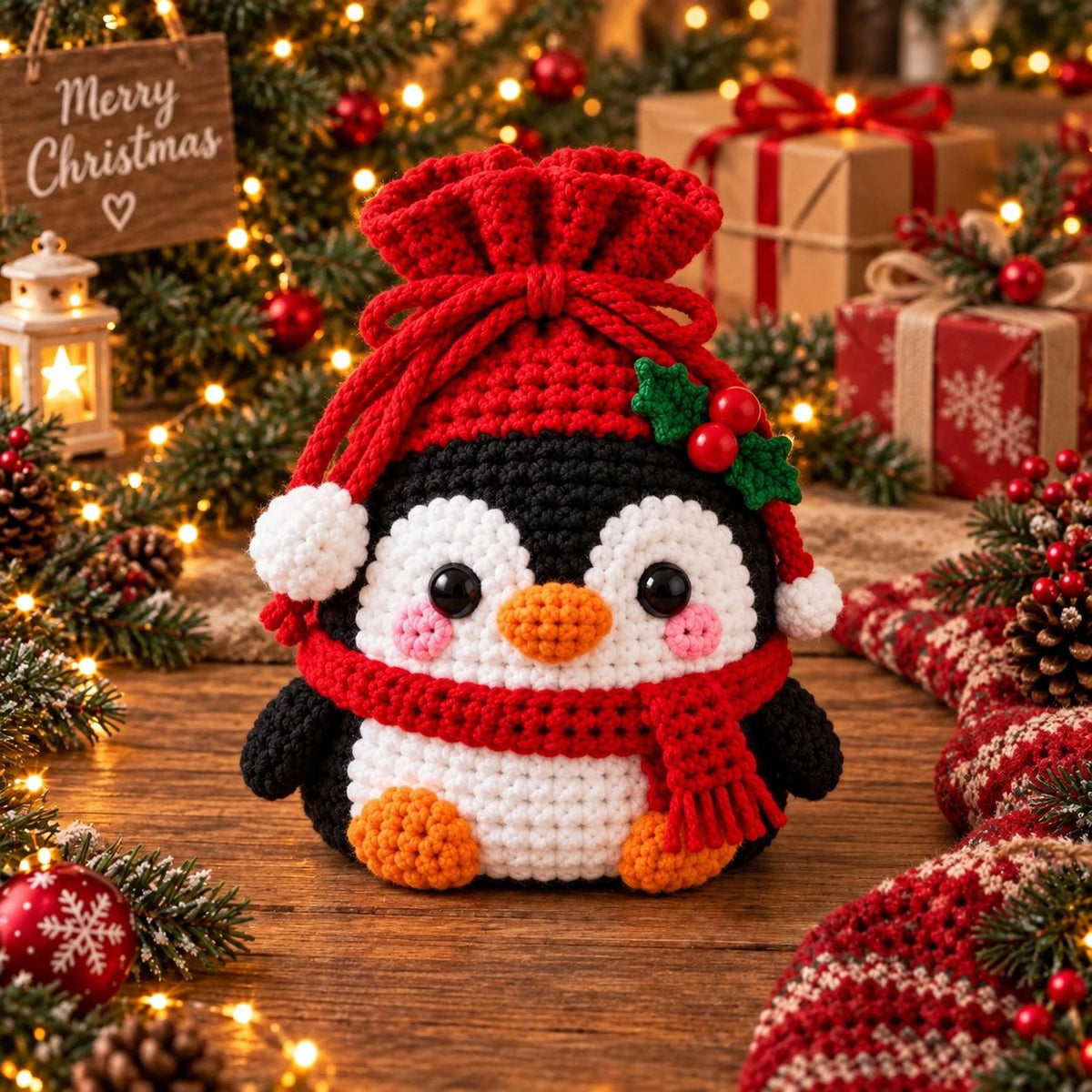 Christmas Crochet Character Gift Pouch – 12 Festive Designs