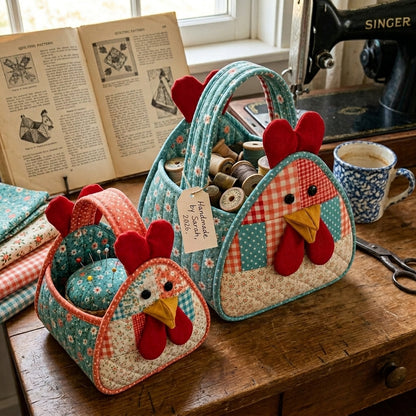Farmhouse Chicken Basket Quilting Template Set