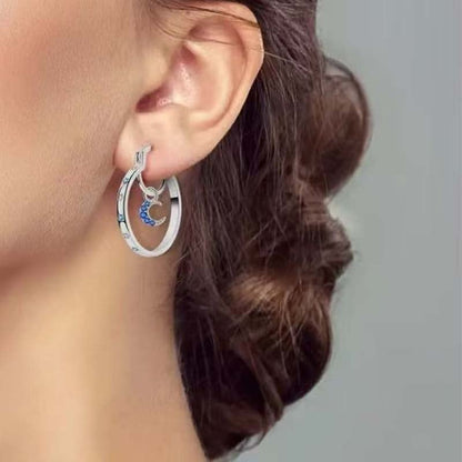 ⏰Celestial Double Layer Hoop Earrings