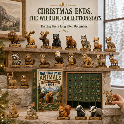 🐾 LAST DAY 49% OFF – 24 Days of National Park Wildlife Advent Calendar | 24 Unique Animal Collectibles Featuring Bison, Bears, Wolves, Eagles & More Wild Discoveries 🎄🏞️