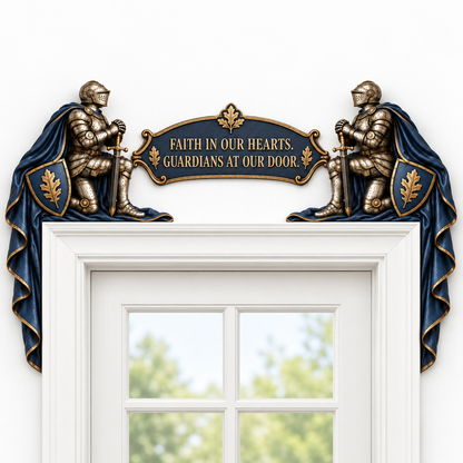 'Guardians at Our Door' – Epic Medieval Knight Door Frame Decor Set 🛡️🏰