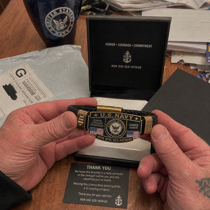🇺🇸Last Day Promo: 49% OFF ⚓U.S. Navy Non Sibi Sed Patriae Tribute Bracelet