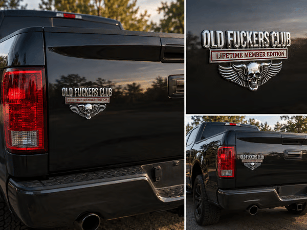 💀OLD F*CKERS CLUB Metal Car Emblem