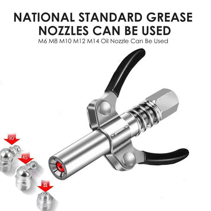 🔥HOT SALE🔥Strong Lock on Grease Couplers with Spring Flex Hose