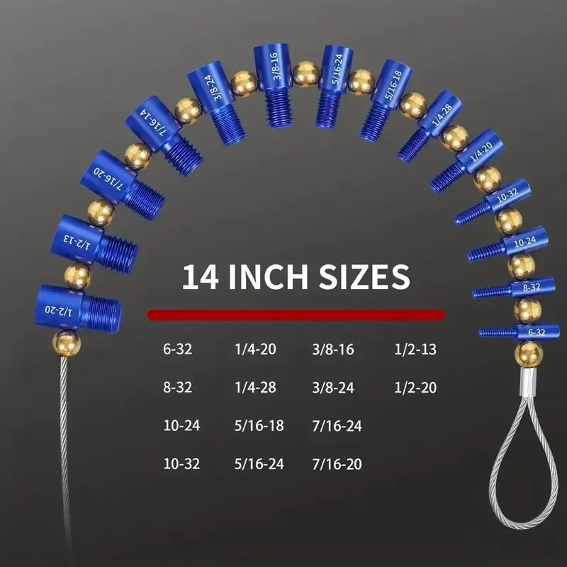 Detachable Nut & Bolt Size Gauge, 26 Male & Female Gauges